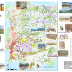 map of the cork and holm oak savannas in extremadura and alentejo