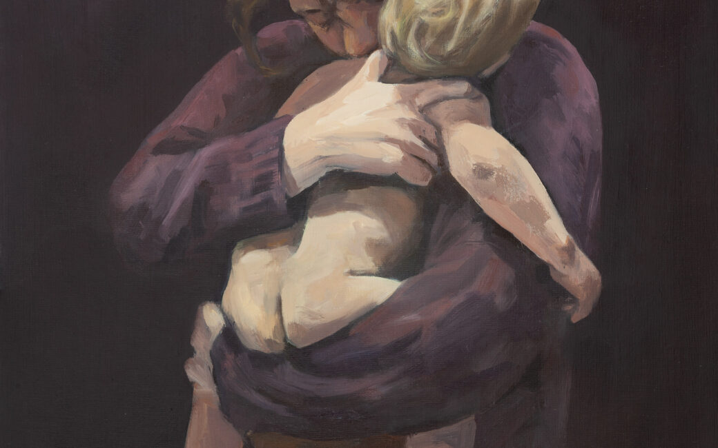 oil painting of mother with child by Ella Starling